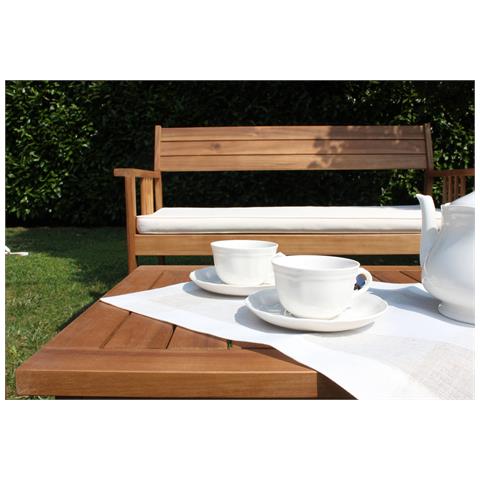 Salotto Da Esterno In Legno Di Acacia Con Cuscini Sanur - Foto 2