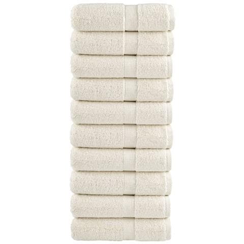 Asciugamani Per Ospiti Solund 10 Pz Crema 30x50cm 600 G /m - Foto 1