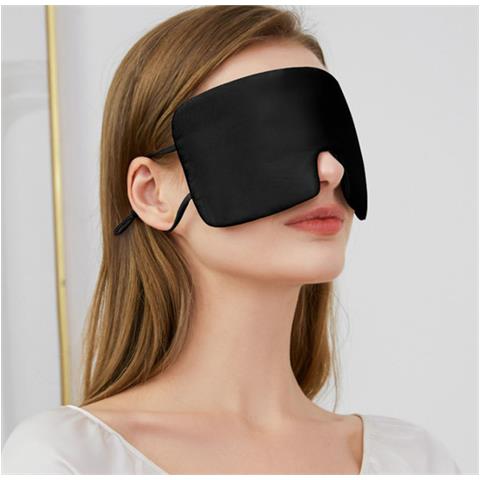 Maschera Per Dormire In Seta Oversize Per Uomo E Donna Black - Foto 2