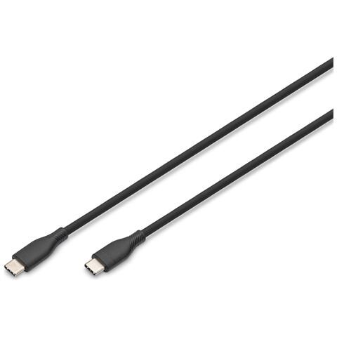 Cavo di collegamento USB-C in silicone, 1 m, nero - Foto 1