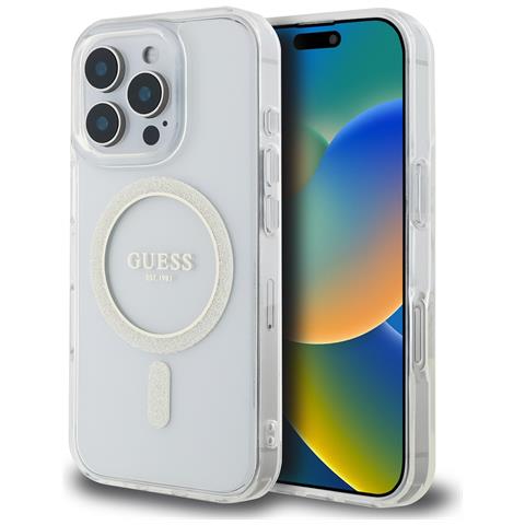 Custodia Per Iphone 16 Pro Max Magsafe Con Cerchio Glitterato, Trasparente - Foto 5