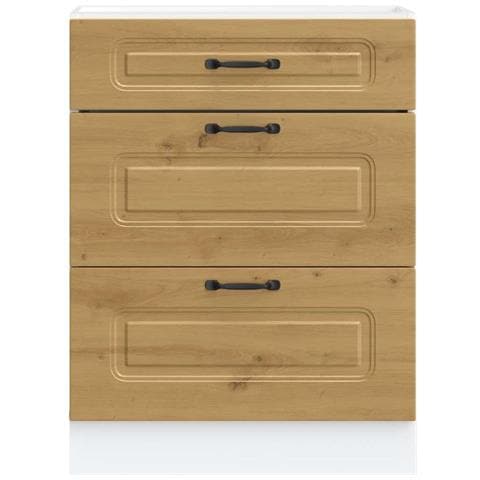 Base Da Cucina Kalmar Rovere Artigianale In Legno Multistrato - Foto 2