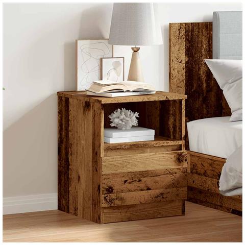 Comodino Legno Antico 40x40x50 Cm In Legno Multistrato - Foto 1