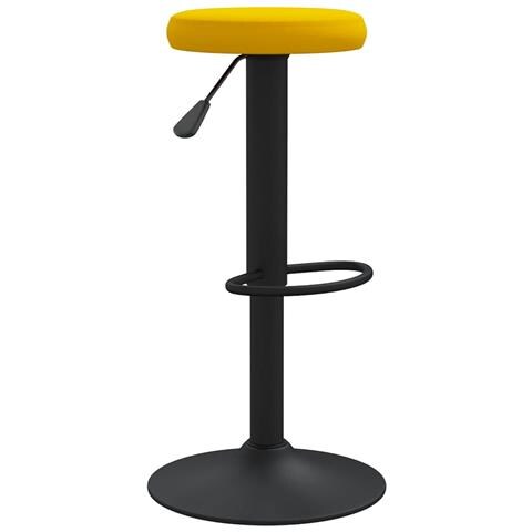 Sgabelli Da Bar 2 Pz Giallo Senape In Velluto - Foto 2