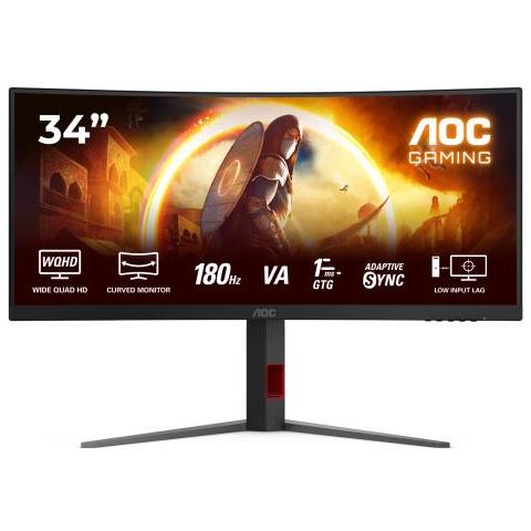 G4 Cu34g4 Monitor Pc 86,4 Cm (34'') 3440 X 1440 Pixel Wide Quad Hd Led Nero, Rosso - Foto 1