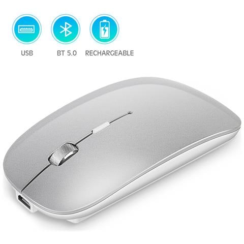 Mouse Wireless Bluetooth Dual Mode Per L'uso Multi-dispositivo Silver - Foto 2