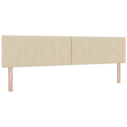 Testiera Design a Blocchi di Diamante Panna 200 cm Tessuto - Foto 1