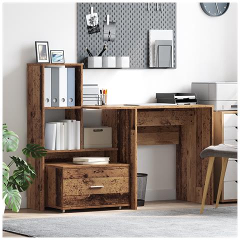 Armadio con Cassetti Legno Vecchio Truciolare Medio - Foto 2