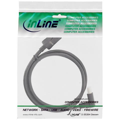 Cavo DisplayPort 1.4, 8K4K, angolato verso l'alto, nero /oro, 3m - Foto 2
