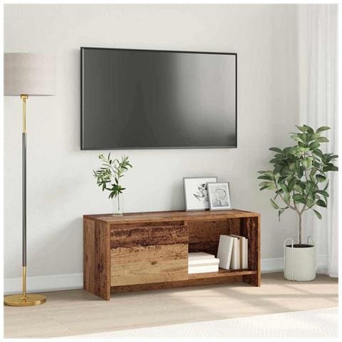 Supporto TV Legno vecchio 90 x 35 x 40 cm Legno multistrato - Foto 2