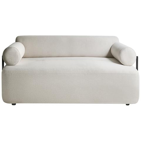 Divano 2 Posti Elva Tessuto Bianco Sporco - Foto 2