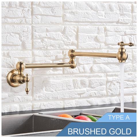 Miscelatore per lavello da cucina, Blackswan, tipo M241, per installazione sopra il lavello o il fornello, modello oro, misura 57 cm - Foto 2