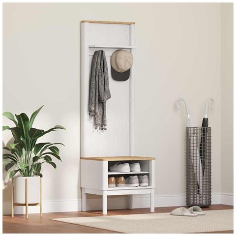 Armadio per corridoio FLORO Bianco 50 x 40 x 158 cm - Foto 2
