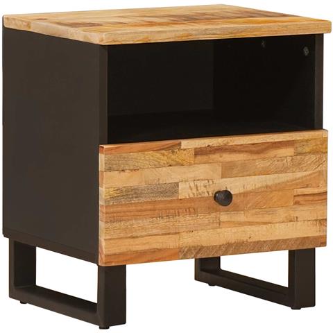 Mobiletto da Letto con cassetto 2 pcs Marrone 40 x 33 x 46 cm - Foto 2