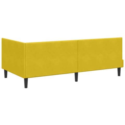 Struttura Letto Angolare con Materasso 2 pcs Giallo Velluto - Foto 9