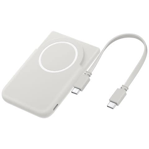 Powerbank Magsafe 5000mah Compatibile Ricarica Wireless 15w Con Supporto Integrato, Grigio - Foto 1