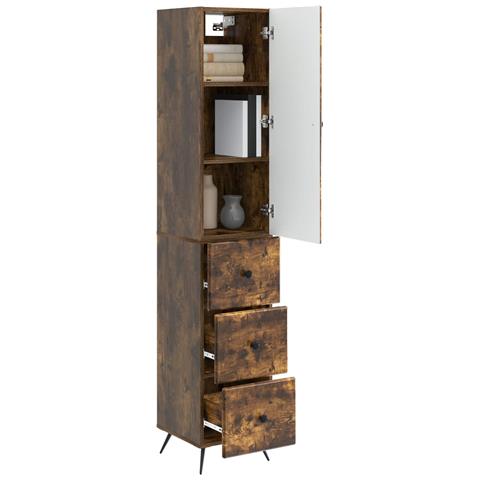 Set di armadi 2 pcs Rovere Fumo 34,5 x 34,5 x 90 cm - Foto 2