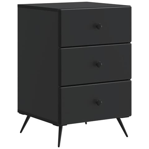 Armadio da Notte Nero 43 x 41 x 66,5 cm Legno ingegnerizzato - Foto 1