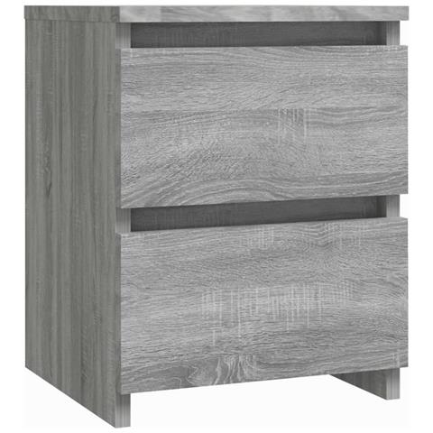 Comodino Grigio Sonoma 30x30x40 cm in Legno Multistrato - Foto 1