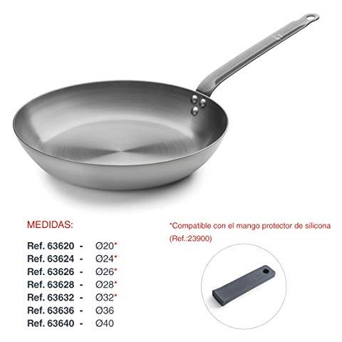 Padella Ferrum grigia da 20 cm - 100% ferro naturale, prodotta in Spagna - Foto 2