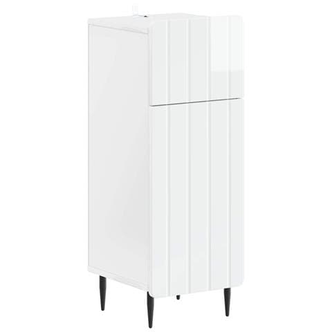 Set di armadietti da bagno in 3 pezzi ZWOLLE Bianco Lucido - Foto 10