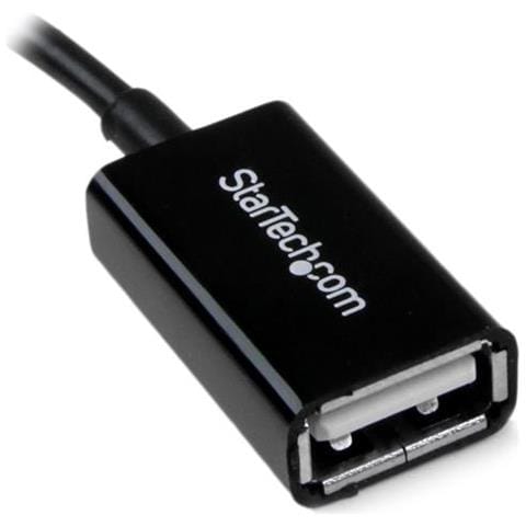 Cavo Adattatore micro USB a USB femmina OTG da viaggio - Connettore micro USB a USB 12cm M / F - Nero - Foto 2