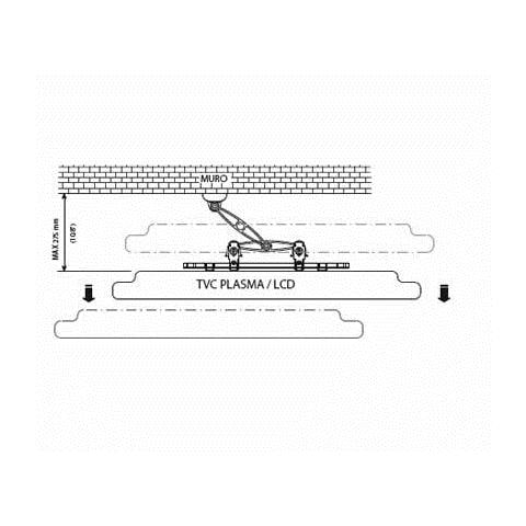Supporto Parete Per Schermi 40-50" Max50kg Silv / Bk - Foto 1