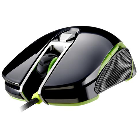 Mouse Gaming USB Ottico 450M con 8 Tasti 5000 DPI Colore Nero / Verde - Foto 2