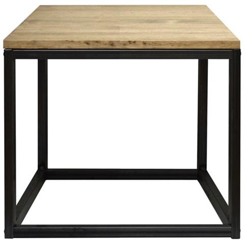 Comodino Icub stile industriale vintage - Nero - 40x40x45 cm - Foto 1