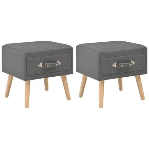 Comodini Grigio Scuro 2 Pz 40x35x40 Cm In Tessuto - Foto 1