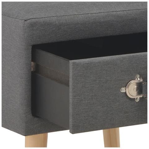 Comodini Grigio Scuro 2 Pz 40x35x40 Cm In Tessuto - Foto 9