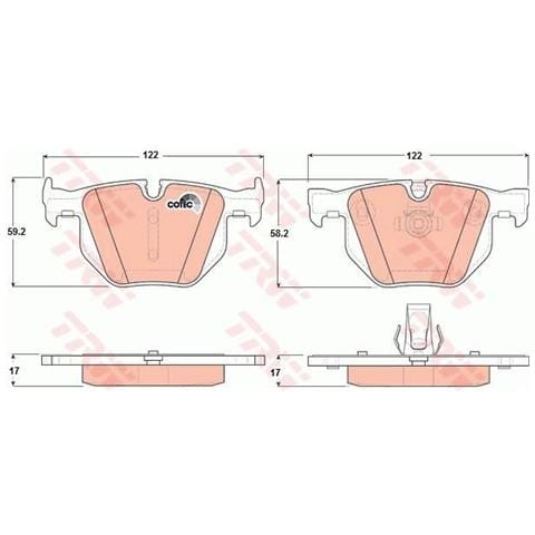 Kit Pastiglie Freno Gdb1727 - Foto 1