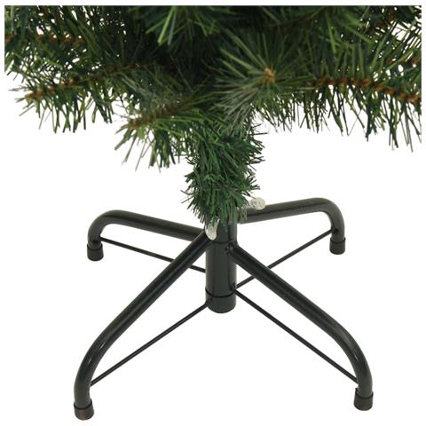 Albero di Natale Artificiale Sottile con Base Verde 240 cm PVC - Foto 6