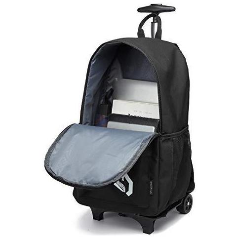 Bambini Valigia Dei Bagagli Luminoso Musica Bambini Laptop Backpack Cabin Ruote Viaggio Di Lavoro A Ruote Di Rotolamento Del Carrello Di Caso Della Mano 25l (nero)  - Foto 2