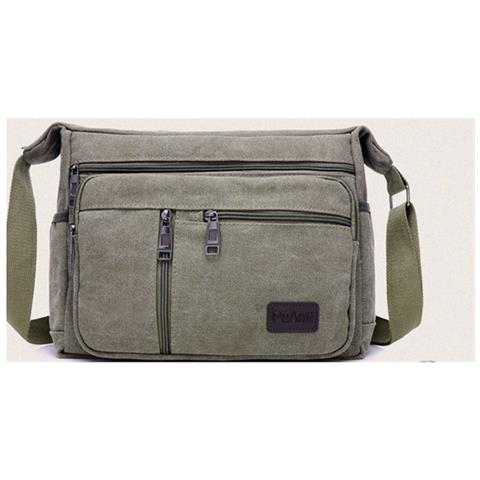 HTN - Borsa A Tracolla Singola In Tela Di Moda Uomo Donna Borsa A Tracolla  Da Viaggio Unisex Outdoor Casual Satchel Borse A Tracolla Vintage (grigio)  - ePRICE