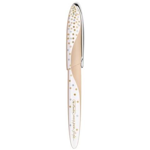 Pure Glam Penna Stilografica Oro, Bianco Cartridge Filling System 1 Pezzo (i) - Foto 3