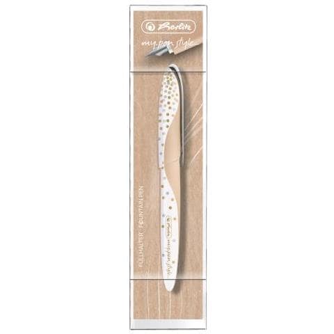 Pure Glam Penna Stilografica Oro, Bianco Cartridge Filling System 1 Pezzo (i) - Foto 1