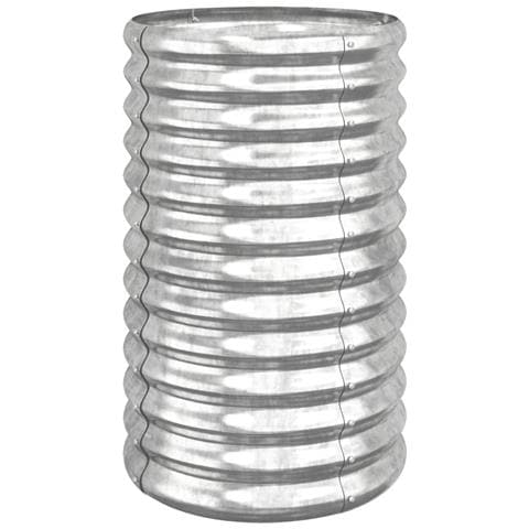 Vaso Giardino Acciaio Verniciato a Polvere 40x40x68 cm Argento - Foto 1