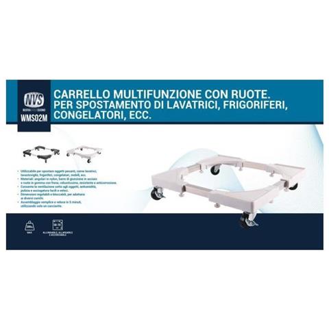 VIDEOS. BASE CON RUOTE WMS02M X ELETTROD CARRELLO PER ELETTRODOM. E MOBILI PESANTI 50/79MM MAX200kg - Foto 1