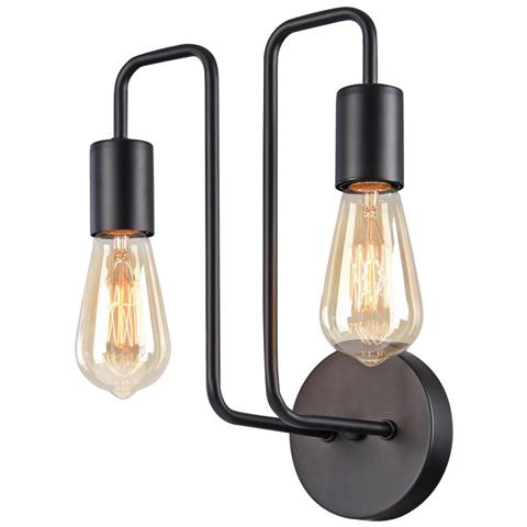 Applique Contemporanea Gilbert Metallo Nero 2 Luci - Foto 1