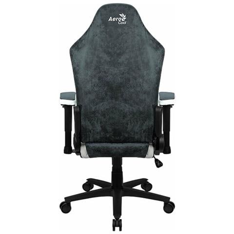 Crown Aerosuede Sedia Gaming Crown Aerosuede Azzurro Nero Acciaio - Foto 4