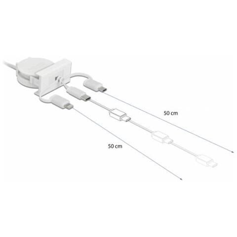 81375 Cavo Usb 0,5 M Usb 2.0 Usb A Usb C Bianco - Foto 2