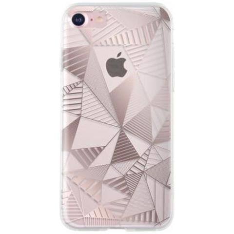 Cover Per Iphone Se 2020/8/7 Grafica Triangolare Semirigida, Trasparente - Foto 1