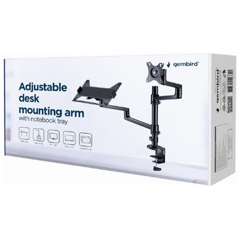 MA-DA-04 supporto da tavolo per Tv a schermo piatto 81,3 cm (32") Nero Scrivania - Foto 10