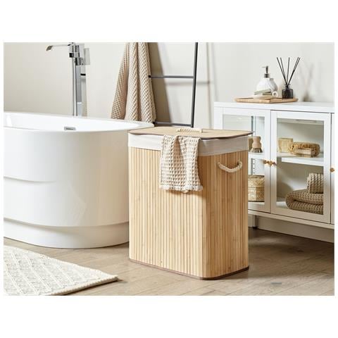Cesta Legno Di Bambù Chiaro 60 Cm Kandy - Foto 1