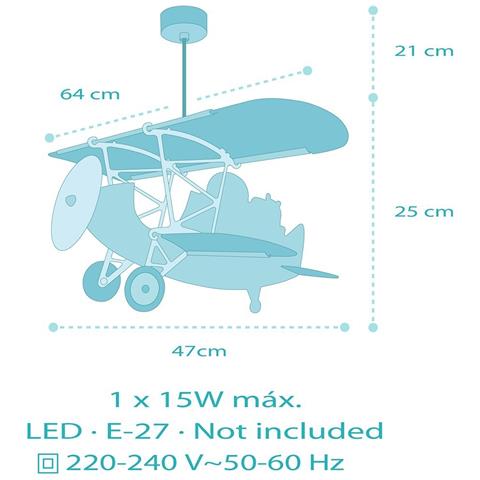 Lampada Da Soffitto Per Bambini Aereo Piccolo Leone - Foto 6