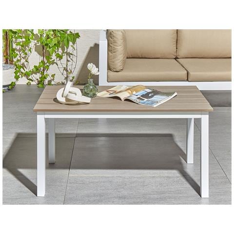 Tavolo Da Pranzo Da Giardino Messina 100 Cm 52 Cm Bianco - Foto 1