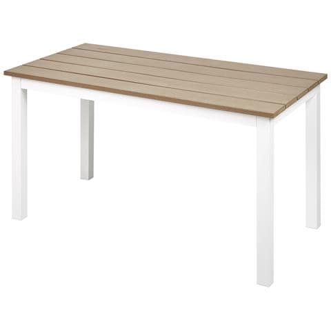 Tavolo Da Pranzo Da Giardino Messina 100 Cm 52 Cm Bianco - Foto 2