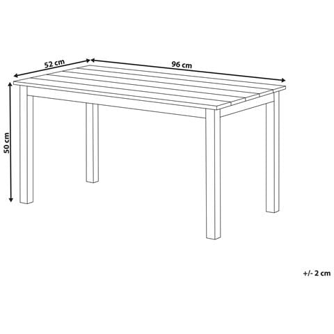 Tavolo Da Pranzo Da Giardino Messina 100 Cm 52 Cm Bianco - Foto 7