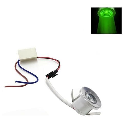 Faretto Led 1w A Incasso Silver Punto Luce Verde - Foto 1